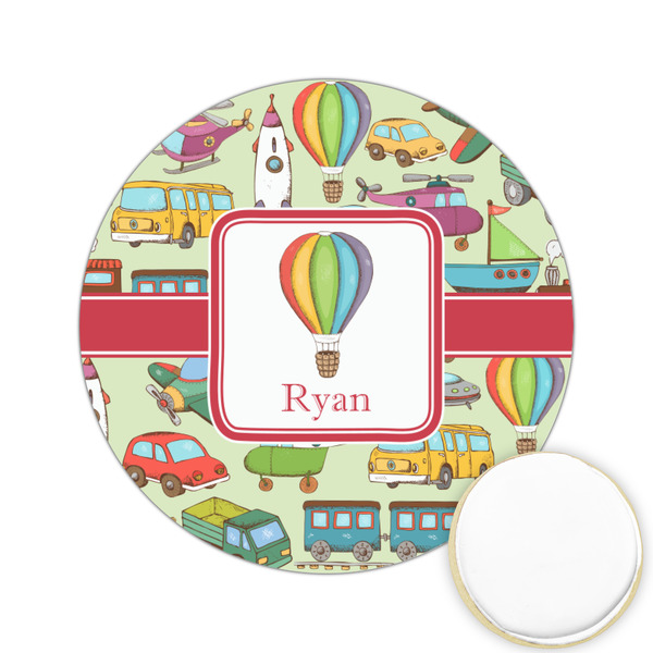 Custom Vintage Transportation Printed Cookie Topper - 2.15" (Personalized)