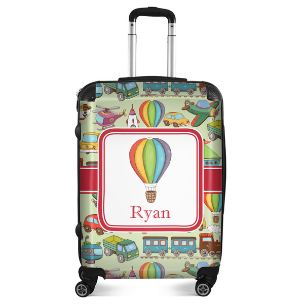 Custom Vintage Transportation Suitcase - 24" Medium - Checked (Personalized)