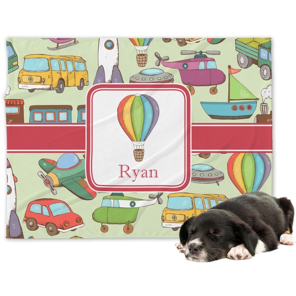 Custom Vintage Transportation Dog Blanket (Personalized)