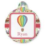 Vintage Transportation Round Pet ID Tag (Personalized)