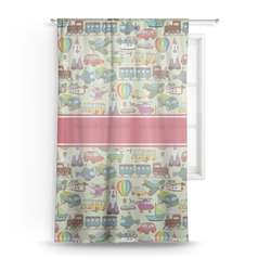 Vintage Transportation Sheer Curtain - 50"x84"