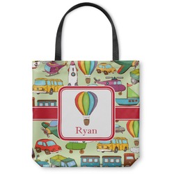 Vintage Transportation Canvas Tote Bag - Small - 13"x13" (Personalized)