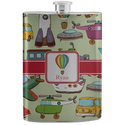 Vintage Transportation Stainless Steel Flask (Personalized)
