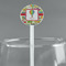 Vintage Transportation White Plastic 5.5" Stir Stick - Round - Main