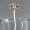 Vintage Transportation White Plastic 7" Stir Stick - Oval - Main