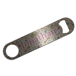 Vintage Sports Bar Bottle Opener - Silver w/ Name or Text