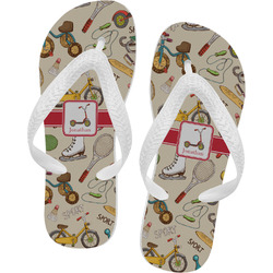 Vintage Sports Flip Flops - XSmall (Personalized)