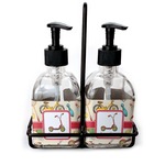 Vintage Sports Glass Soap & Lotion Bottle Set (Personalized)