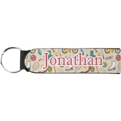 Vintage Sports Neoprene Keychain Fob (Personalized)