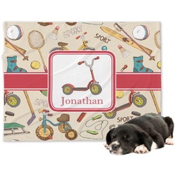 Vintage Sports Dog Blanket - Large (Personalized)