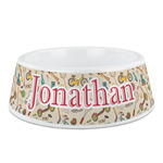 Vintage Sports Plastic Dog Bowl (Personalized)