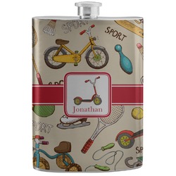 Vintage Sports Stainless Steel Flask (Personalized)