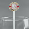 Vintage Sports White Plastic 5.5" Stir Stick - Round - Main