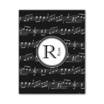 Musical Notes Wood Print - 11x14 (Personalized)