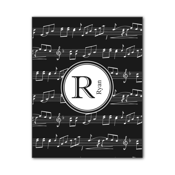 Custom Musical Notes Wood Print - 11x14 (Personalized)