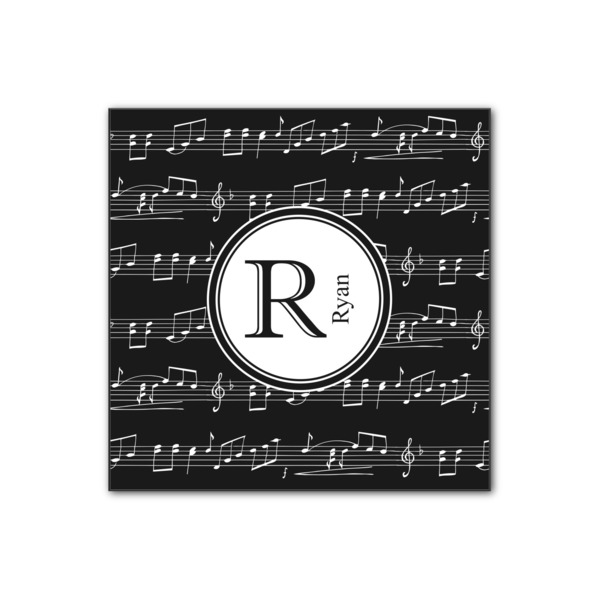 Custom Musical Notes Wood Print - 12x12 (Personalized)