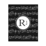 Musical Notes Wood Print - 16x20 (Personalized)