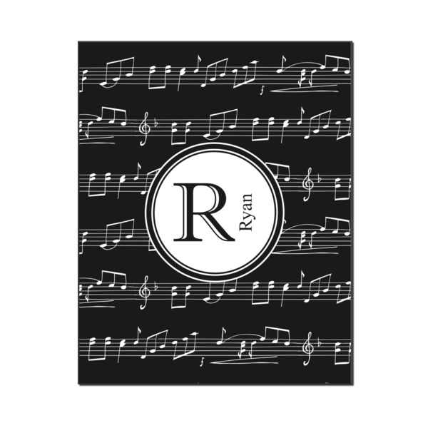 Custom Musical Notes Wood Print - 16x20 (Personalized)