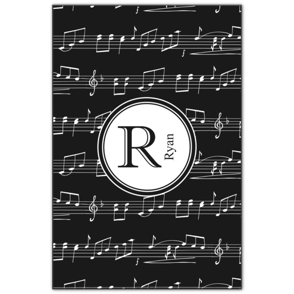 Custom Musical Notes Wood Print - 20x30 (Personalized)