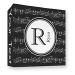 Musical Notes 3 Ring Binder - Full Wrap - 3" (Personalized)