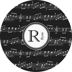 Musical Notes Multipurpose Round Labels - 5" (Personalized)