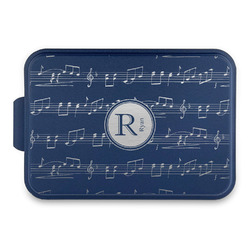 Musical Notes Aluminum Baking Pan with Navy Lid (Personalized)