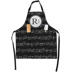 Musical Notes Apron With Pockets w/ Name and Initial