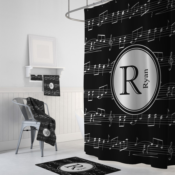 Custom Musical Notes Shower Curtain Personalized Youcustomizeit