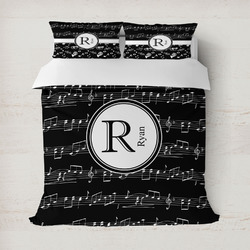 Musical Notes Duvet Cover Set - Full / Queen (Personalized)