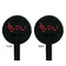 Musical Notes Black Plastic 7" Stir Stick - Double Sided - Round - Front & Back