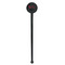 Musical Notes Black Plastic 7" Stir Stick - Round - Single Stick