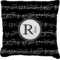 Musical Notes Burlap Pillow 24"