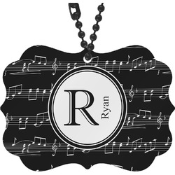 Musical Notes Rear View Mirror Charm (Personalized)