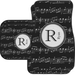 Musical Notes Car Floor Mats Set - 2 Front & 2 Back (Personalized)