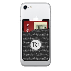 Musical Notes 2-in-1 Cell Phone Credit Card Holder & Screen Cleaner (Personalized)