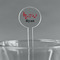 Musical Notes Clear Plastic 7" Stir Stick - Round - Main