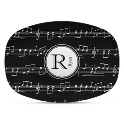 Musical Notes Plastic Platter - Microwave & Oven Safe Composite Polymer (Personalized)