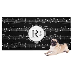 Musical Notes Dog Towel (Personalized)