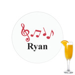 Musical Notes Printed Drink Topper - 2.15" (Personalized)