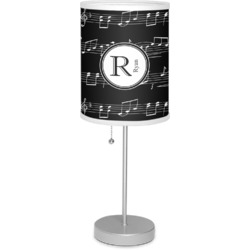 Musical Notes 7" Drum Lamp with Shade Linen (Personalized)