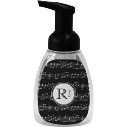 Musical Notes Foam Soap Bottle - Black (Personalized)