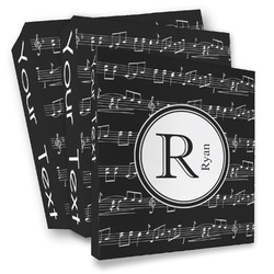 Musical Notes 3 Ring Binder - Full Wrap (Personalized)