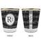 Musical Notes Glass Shot Glass - with gold rim - APPROVAL