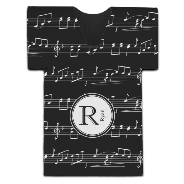 Custom Musical Notes Jersey Bottle Cooler (Personalized)