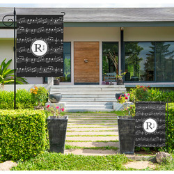 Musical Notes Large Garden Flag - Single Sided (Personalized)