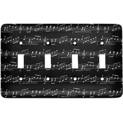 Musical Notes Light Switch Cover (4 Toggle Plate)