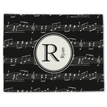 Musical Notes Single-Sided Linen Placemat - Single w/ Name and Initial