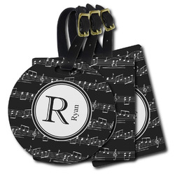 Musical Notes Plastic Luggage Tag (Personalized)