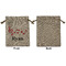 Musical Notes Medium Burlap Gift Bag - Front Approval