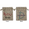 Musical Notes Medium Burlap Gift Bag - Front and Back